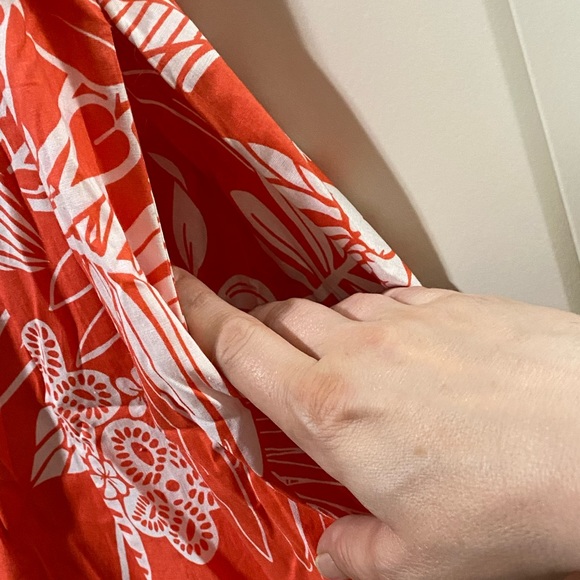 New York RB Collection Coral Orange Floral Dress 6 - Picture 11 of 12